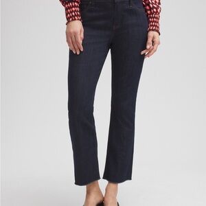 Chico’s Girlfriend Fray Hem Kick Flare Jeans 14P